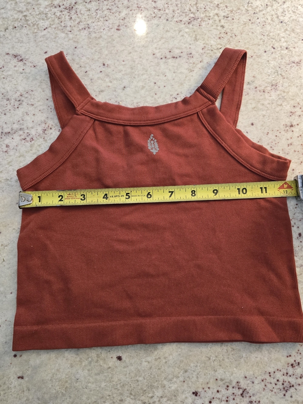 Free People Movement Rust Ribbed Cropped Tank Top - Picture 4 of 5
